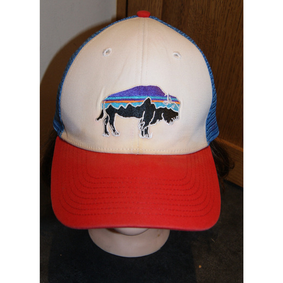 Patagonia Other - Patagonia Hat Cap Snapback Red White Blue RWB Buffalo Bison Fitz Roy Trucker
